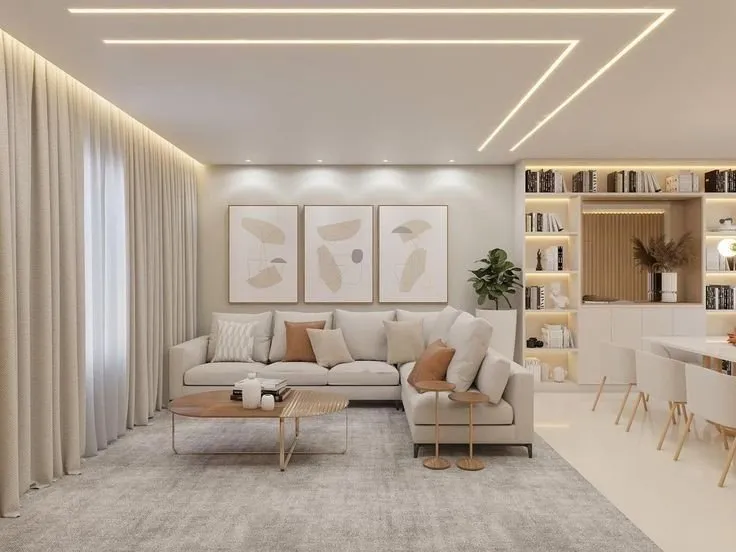 Lounge Ceiling Design Concept – Gypsum & False Ceiling in Dubai by Pasupati Technical Services